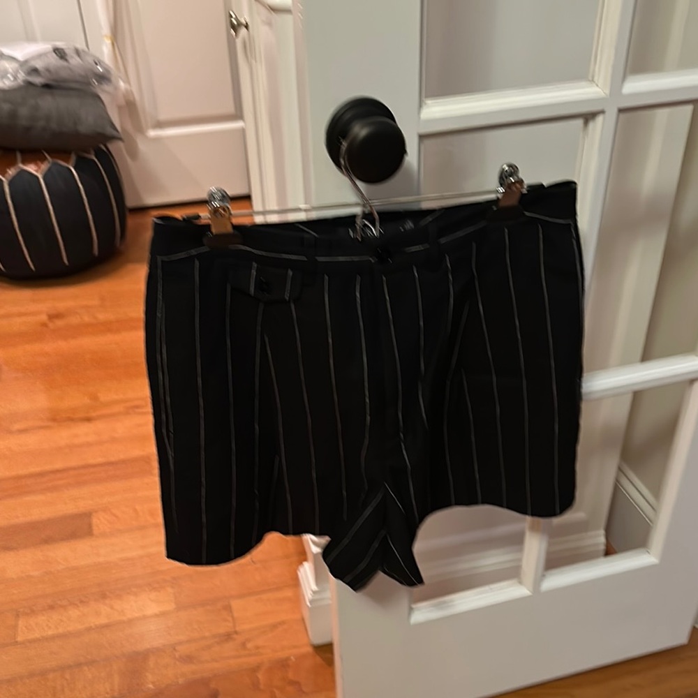Lauren Black Pinstripe Shorts - Worn Once